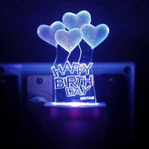 3D Happy Birthday LED Light 7 Color Changing Table Light Night Light