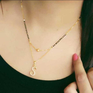 BSHUB S LETTER MANGALSUTRA Gold-plated 