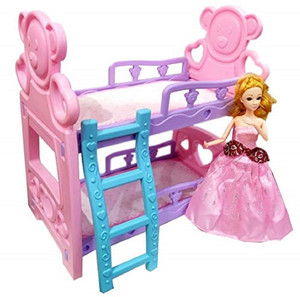 Baby doll bunk bed bedroom house toy 2025