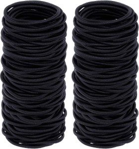 50pcs Hair Ties Black Hair Ties Thick and Curly Hair Ponytail Holders Hair Elastic Band Tie Hair Gifts Accessories for for Women Men Children Kids Girls 