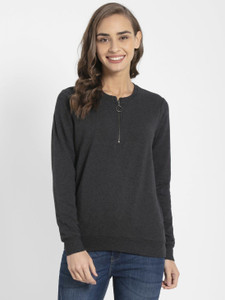 Solid Women Sweatshirt 
