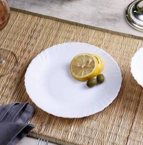 Namaste Kitchen Quarter or Chapati Plates with Curved Design for Dining