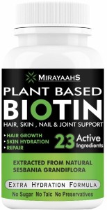 Mirayaahs Plant Based Biotin For Hair Growth 10000+ mcg, For Men Women  Price in India - Buy Mirayaahs Plant Based Biotin For Hair Growth 10000+ mcg,  For Men Women online at 
