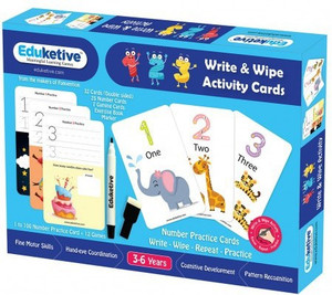 Eduketive 123 Numbers & Counting Write & Wipe Reusable Activity 3-6 yrs ...