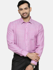 Ramraj Cotton Men Solid Formal Purple 