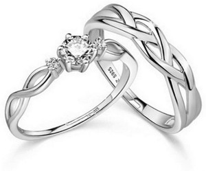 Karishma Kreations Adjustable Couple Rings Combo Lovers American