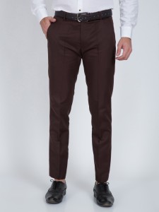 Regular Fit Men Brown Trousers Price in India - Buy Regular Fit Men Brown  Trousers online at