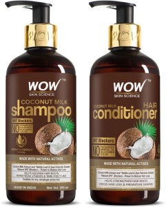 WOW SKIN SCIENCE Coconut Milk Hair Care Set - consists of Coconut Milk  Shampoo & Coconut Milk Conditioner - Net Vol. 600mL Price in India - Buy WOW  SKIN SCIENCE Coconut Milk