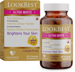 ultra white collagen l glutathione + L-Glutathione Powder HealthBest Lookbest Ultra White Capsule