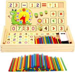 Details about   Kids Multi Functional Digital Computing Learning Box/ Chalkboard & Clock Age 3+ 