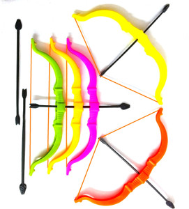 Kids LED Light Up Archery Toy Set With Suction Cup Arrows, Target & Ar
