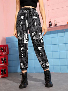 Urbanic Solid Women Black Track Pants 
