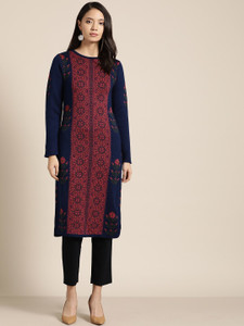 Sangria Women Woven Design Straight 