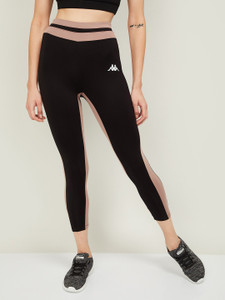 Kappa Color Block Women Black Tights 