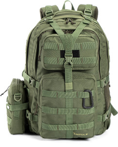 military green backpack