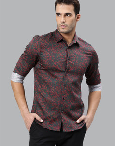 Buy RARE RABBIT Men Printed Casual Red 