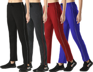 DIAZ Solid Women Multicolor Track Pants 