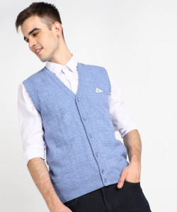 MONTE CARLO Woven V Neck Casual Men 