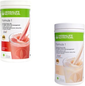 HERBALIFE FORMULA 1 NUTRITIONAL SHAKE MIX STRAWBERRY VANILLA FLAVOR