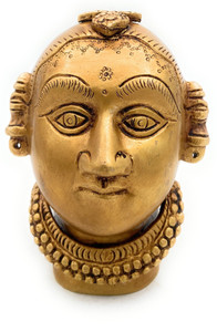 Bhunes Brass Gouri Face | Parwathi Face | Gouri Head | Parvati Mukut