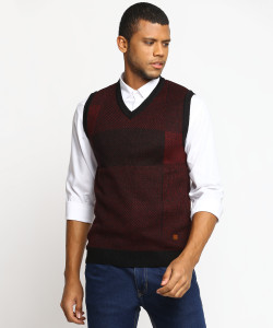 DUKE Self Design V Neck Casual Men 