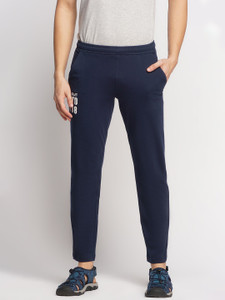 Wildcraft Printed Men Blue Track Pants 