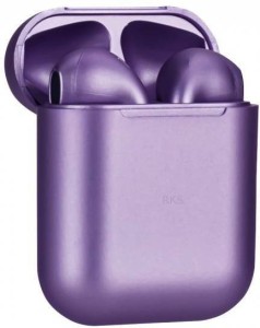 purple wireless bluetooth earbuds