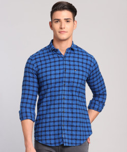 KILLER Men Checkered Casual Blue Shirt 