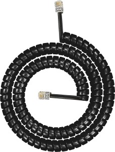 Telephone Handset Cord Telephone Spiral Cable 10FT,Black 