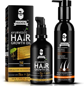 MUUCHSTAC Hair Care Kit - Ayurvedic Hair Growth Oil & Herbal Shampoo Price  in India - Buy MUUCHSTAC Hair Care Kit - Ayurvedic Hair Growth Oil & Herbal  Shampoo online at 