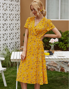 Urbanic Women A-line Yellow Dress - Buy Urbanic Women A-line Yellow Dress  Online at Best Prices in India | Flipkart.com