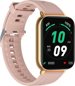 B.REBEL Watch 1.0 SPO2 1.69” Full Touch Screen Hd Display Smart Watch Heart  Rate Menstrual Cycle Tracker Sleep Monitor IP68 Waterproof 11 Sports Modes  10Days Battery Life Multiple Watch Faces (Matt Gold with Pink Strap) Smart  Watch Strap Price ...