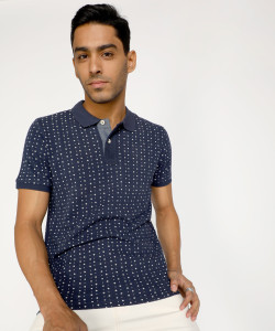 FLYING MACHINE Printed Men Polo Neck 