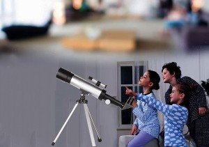 Portable Astronomy Gifts Lunar Telescope for Beginners Children SUJIUJIU Telescope for Kids Capable of 90X Magnification with Phone Adapter Two Eyepieces Finder Scope Easter Day Gift Decoration 
