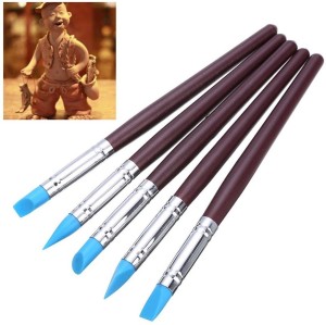 5Pcs Silicone Clay Sculpting Wax Carving Pottery Polymer Tools Shapers Craft DIY 