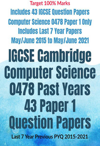 IGCSE Cambridge Computer Science 0478 Past Years 43 Paper 1 Question ...
