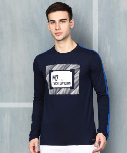 M7 By Metronaut Printed Men Round Neck 