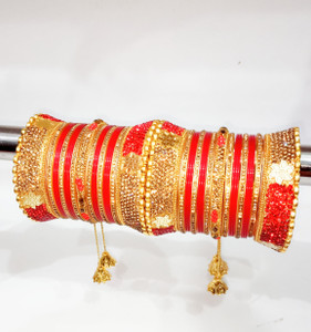 Vivah Bridal Chura Plastic Zircon Gold 