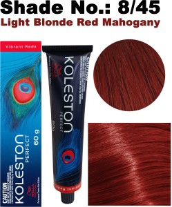 Wella Professionals Koleston Perfect Vibrant Reds Hair Color 8/45 Colorant  Tube 60g , Light Blonde Red Mahogany - Price in India, Buy Wella  Professionals Koleston Perfect Vibrant Reds Hair Color 8/45 Colorant