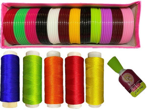 VLV plastic bangles for silk thread jewellery making 4 cut size