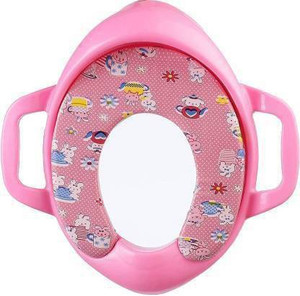 Babyhug Potty Seat With Handle & Backrest - White