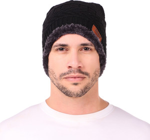 Broen Solid Woolen Winter Cap Cap - Buy 