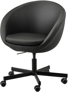 IKEA　SKRUVSTA 黒椅子 IKEA SKRUVSTA_SWIVEL CHAIR_BLACK Fabric Office Adjustable Arm