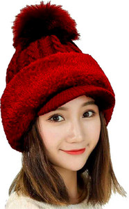 Women Monkey cap with neck Scarf Women 