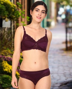 Buy In-Curve -Women Cotton Bra Panty Set for Lingerie Set ( Pack