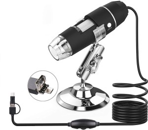 Garsent Magnification Endoscope 1600x1200 Usb Microscope 1600X Digital Electron Microscope USB 2MP Video Camera with 8 LED Compatible with Windows 2000/XP 7/8/10. Vista 