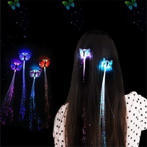 PRM LED Hair Light Butterfly 2 PCS Flashing Fashion Light up Optic Fiber  Creative Led Braid Party Hair Accessories for Women Girls pack of 2 Hair  Clip Price in India - Buy