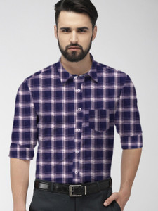 Cavenders Men Checkered Formal White