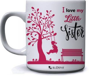 SAM BAN Sister's Gifts Special I Love My Little Sister Quote Printed