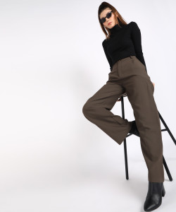 Urbanic Relaxed Women Brown Trousers 